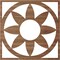 Ekena Millwork Blume Wood Fretwork Pierced Ceiling Medallion, Walnut, 40"OD x 13 7/8"ID x 3/8"T CMWP40X40X0375BLWA - alternate 3